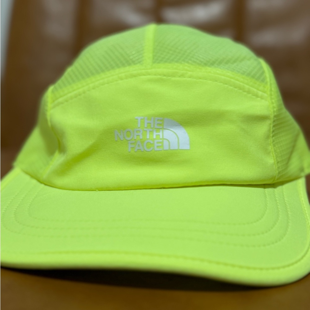The North Face neon yellow, running hat